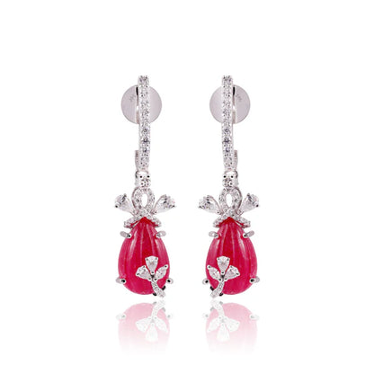 Carved Melon Drop Earrings