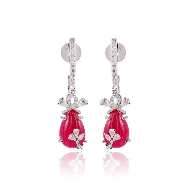 Carved Melon Drop Earrings
