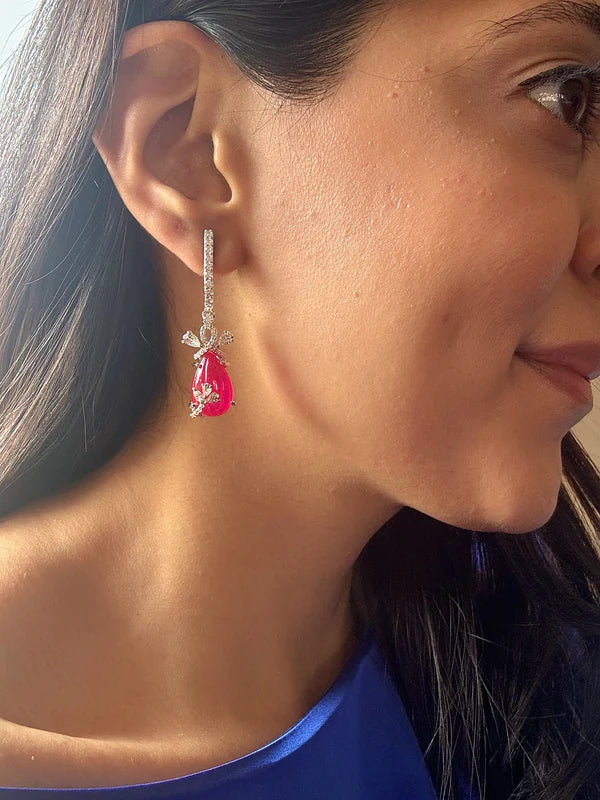 Carved Melon Drop Earrings