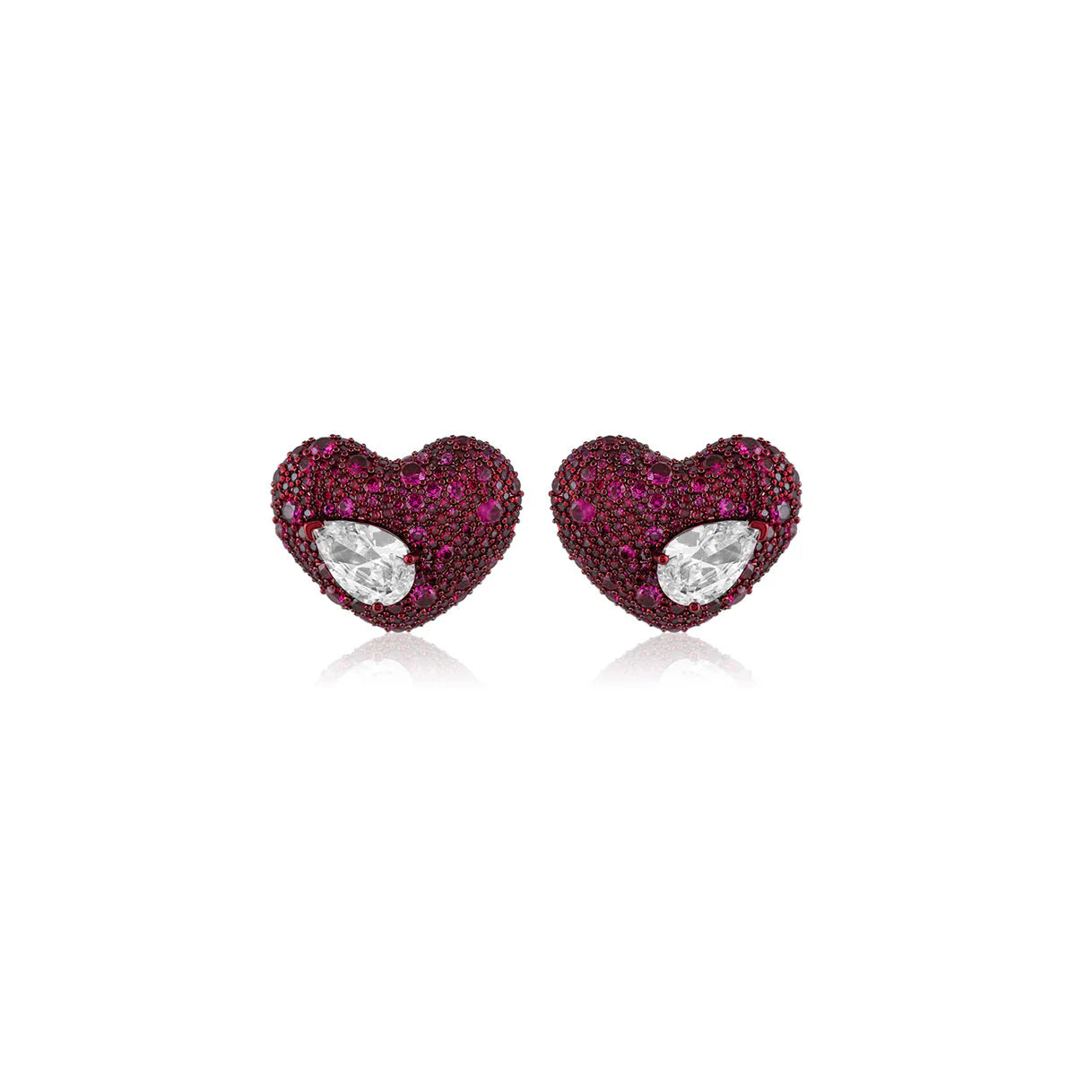 Celeste Ruby Stud Earrings