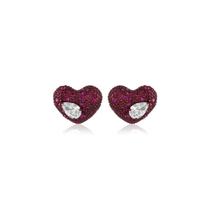 Celeste Ruby Stud Earrings
