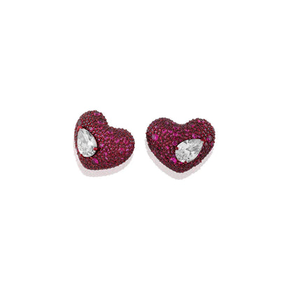 Celeste Ruby Stud Earrings
