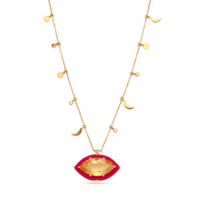 Citrine Pala Third Eye Necklace