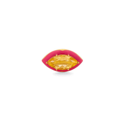 Citrine Pala Third Eye Ring