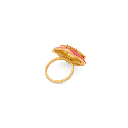 Citrine Pala Third Eye Ring