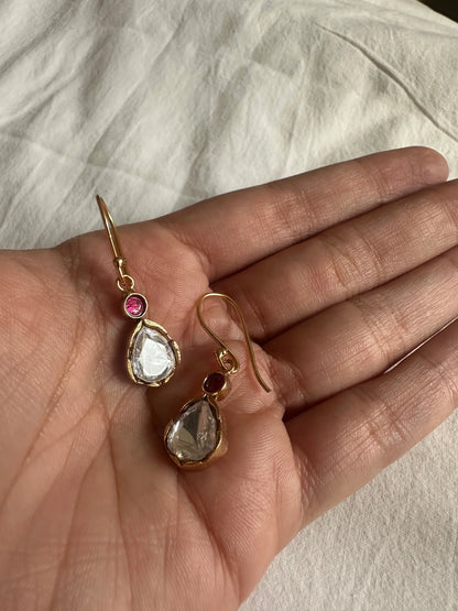 Classic mossanite drop earrings