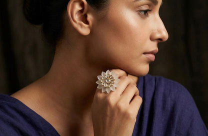 Crystal Phool Ring