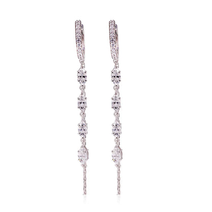 DIAMOND LOOP CHAIN HOOPS