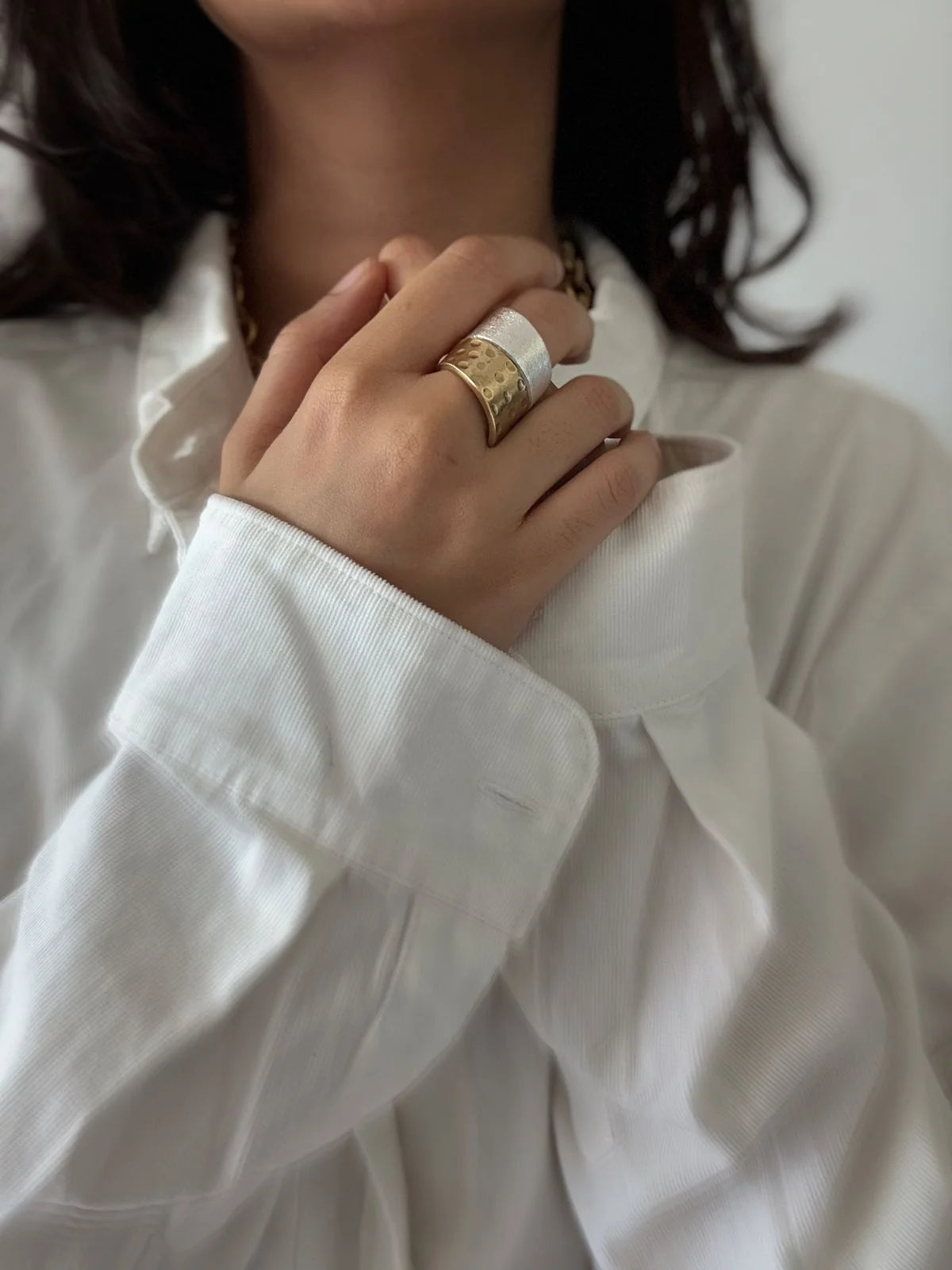 Dual colour aura ring