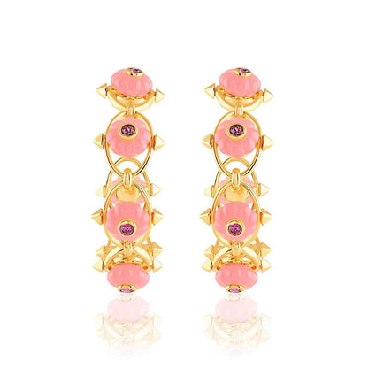 Twilight Bloom Hoop Earrings