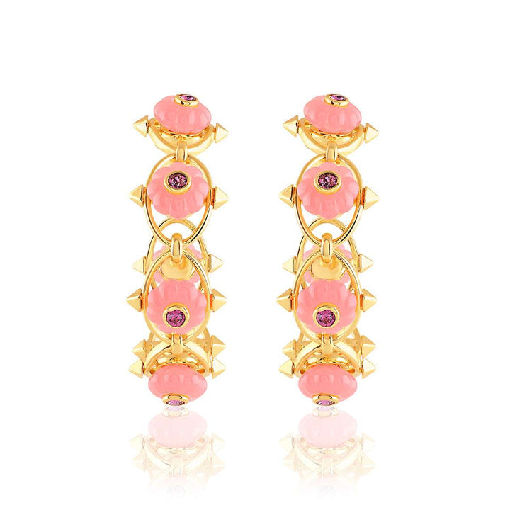 Twilight Bloom Hoop Earrings