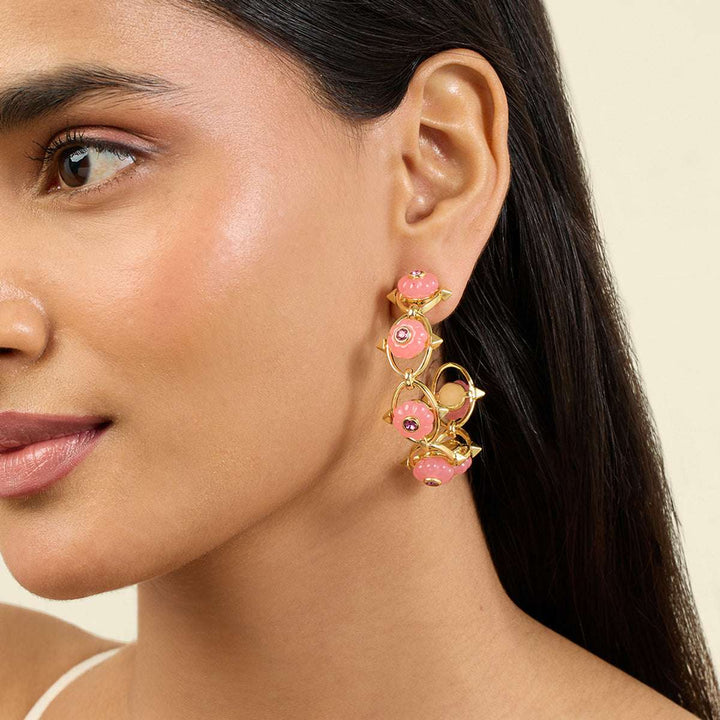 Twilight Bloom Hoop Earrings