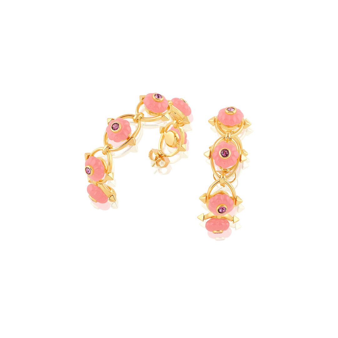 Twilight Bloom Hoop Earrings