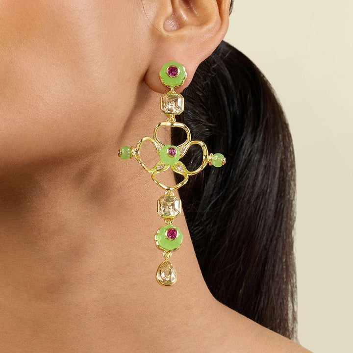 Botanic Brilliance Dangler Earrings