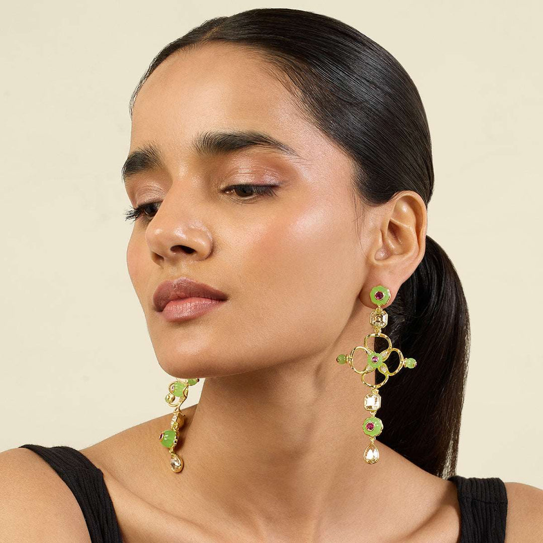 Botanic Brilliance Dangler Earrings