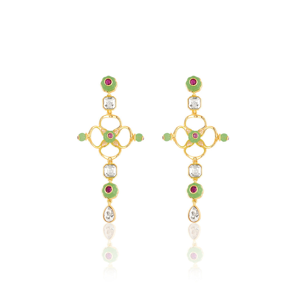 Botanic Brilliance Dangler Earrings