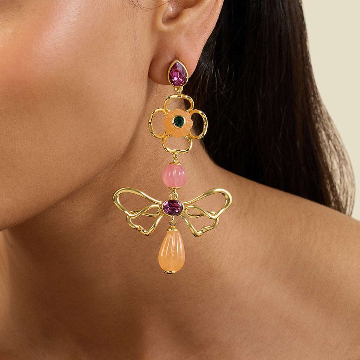 Dusky Bloom Dangler Earrings