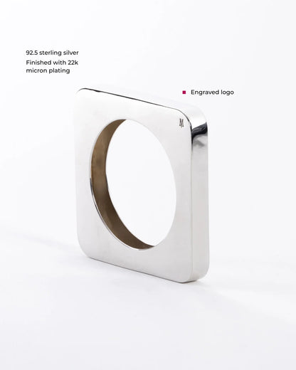 Edge Mega Bangle Silver