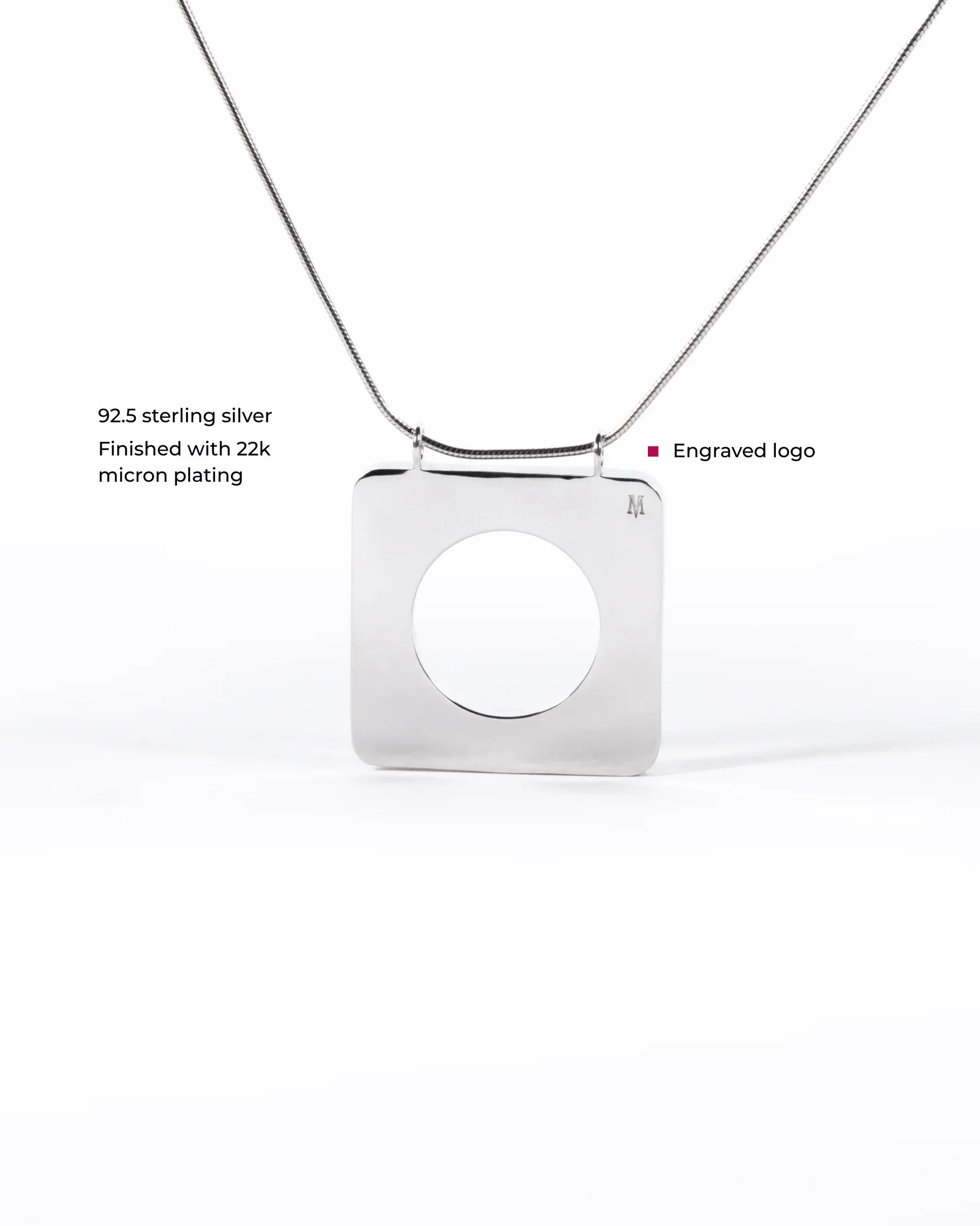 Edge Mega Pendant Silver