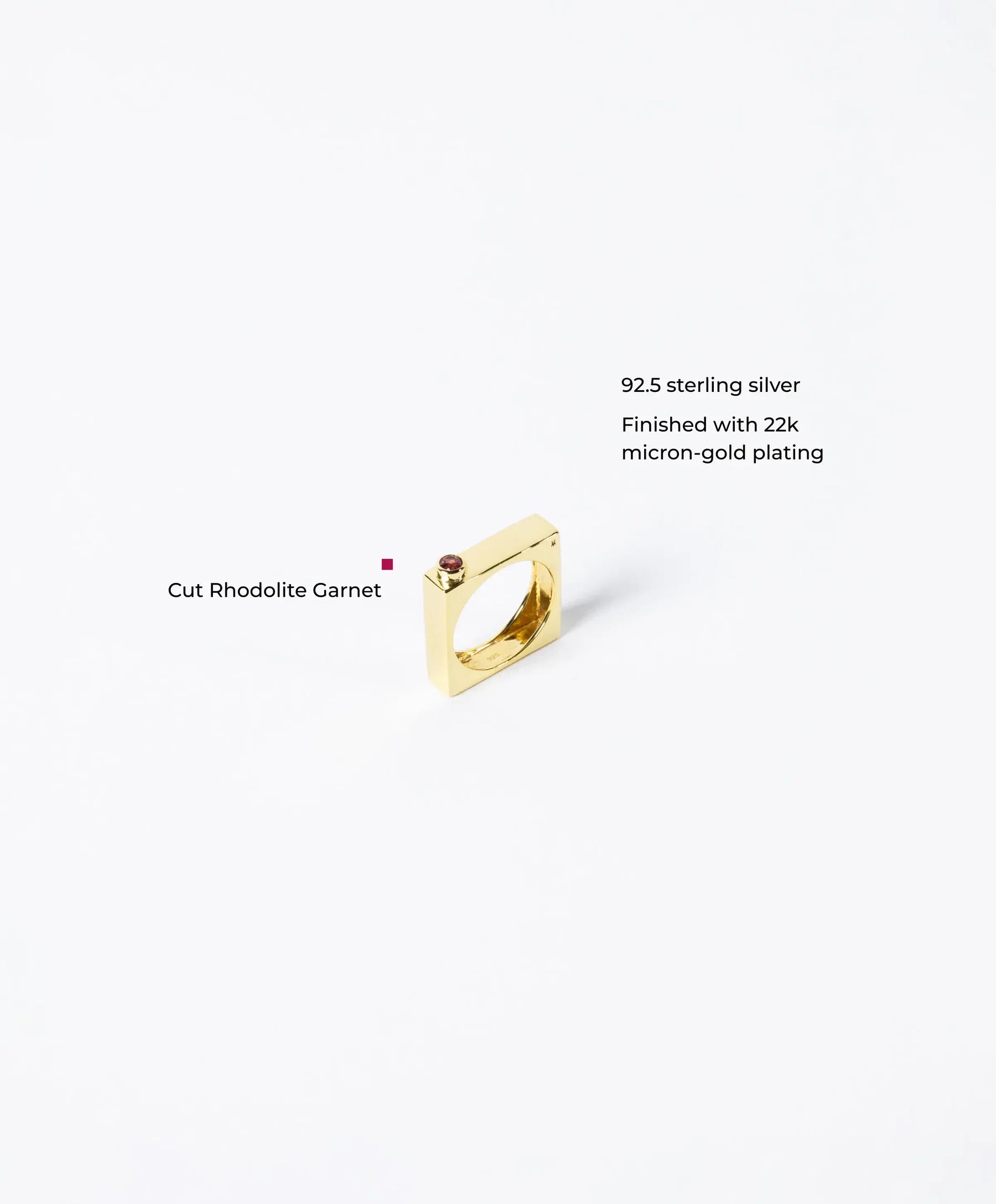 Edge Ring with Gems Gold
