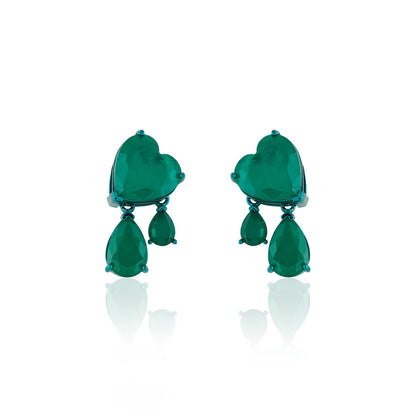 Elara Emerald Dangler Earrings