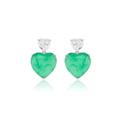 Emerald Heart Elegance Earrings