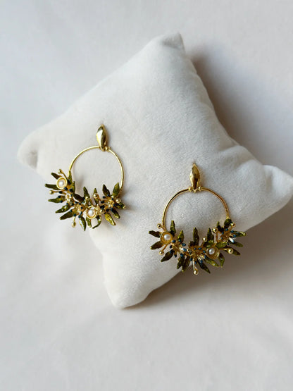 Festive chandbali small blue