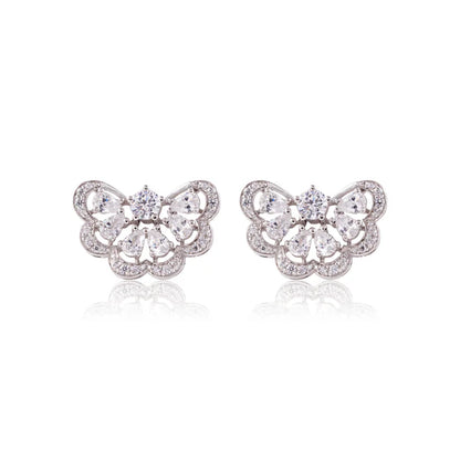 Fleuris Half Diamond Studs