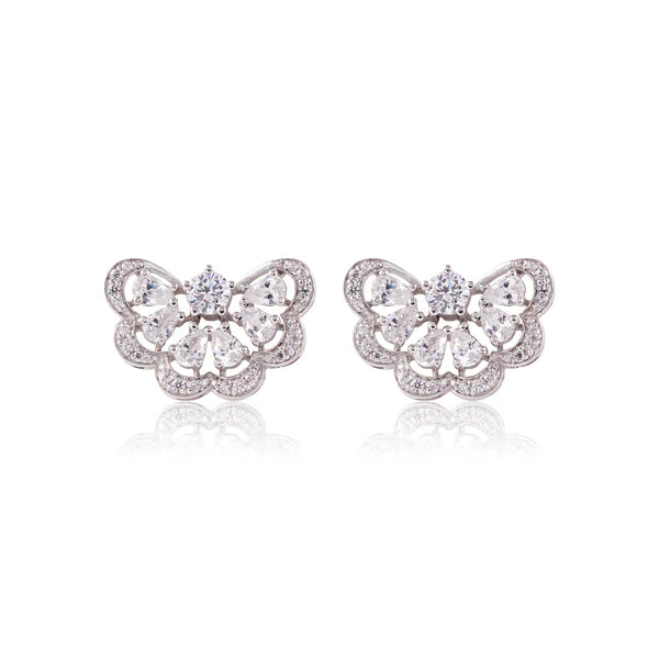 Fleuris Half Diamond Studs