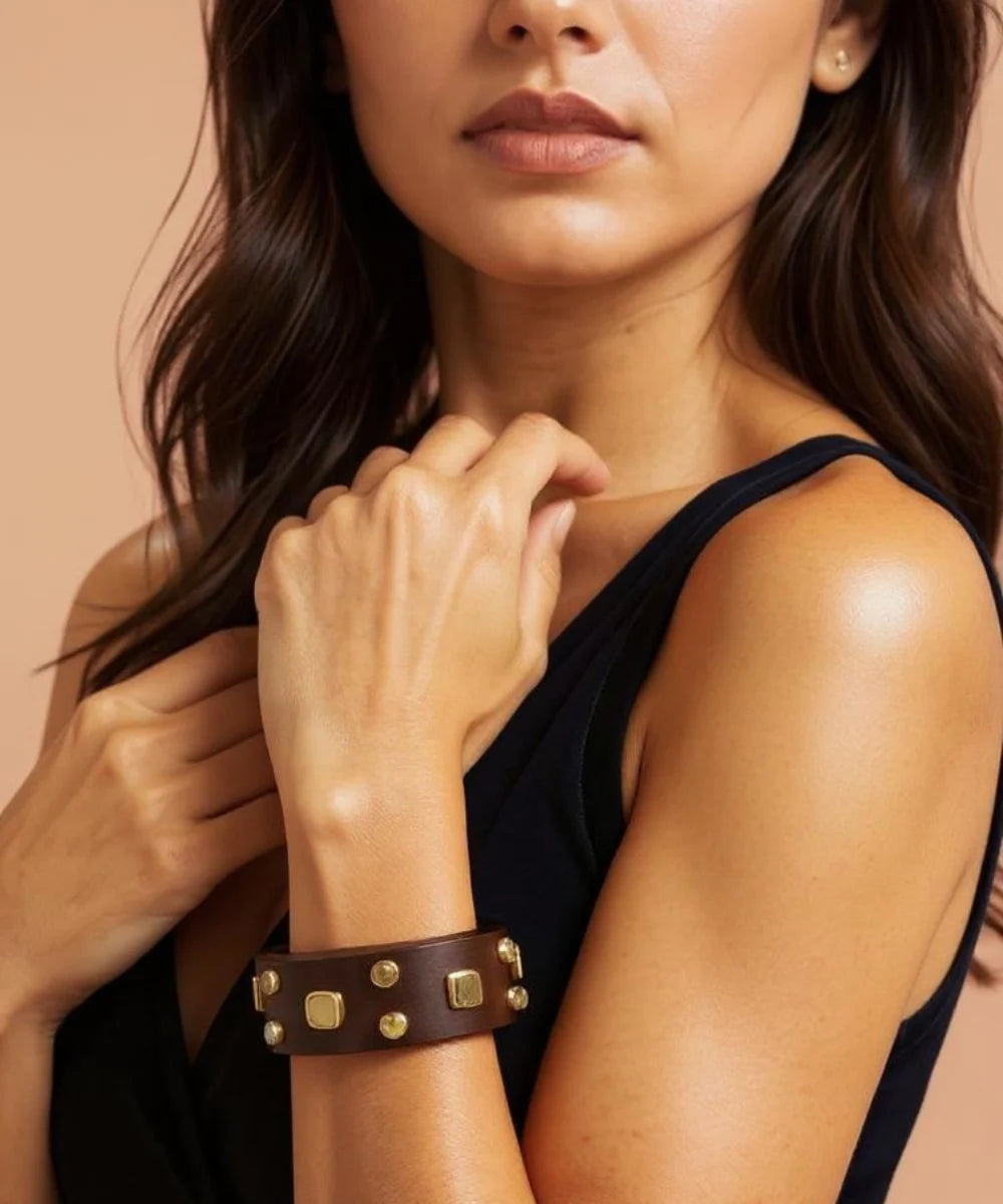 Gemstone Wooden Bangle