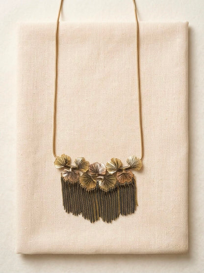 GINKGO THREEWAY SHIMMY NECKLACE