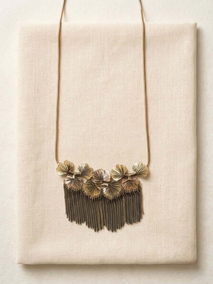 GINKGO THREEWAY SHIMMY NECKLACE