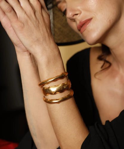 Gold Triple Cuff