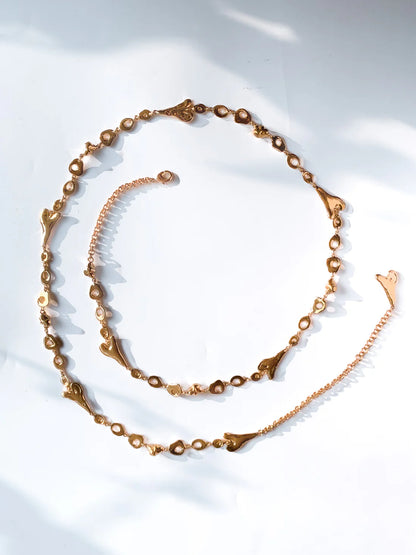 Heart & Pebble Chain