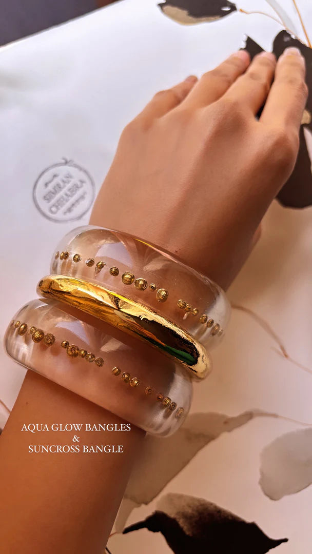 Aqua Glow Bangles (set of 3)