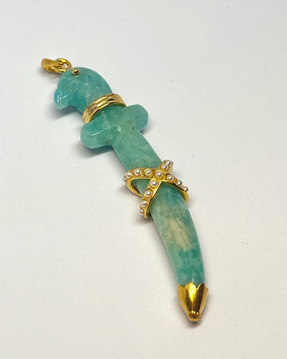 Asmani Motiya Dhaar Pendant