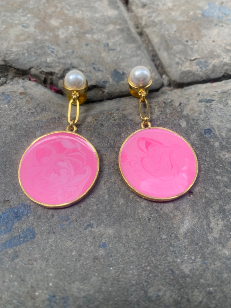 PINK DROP EARRINGS