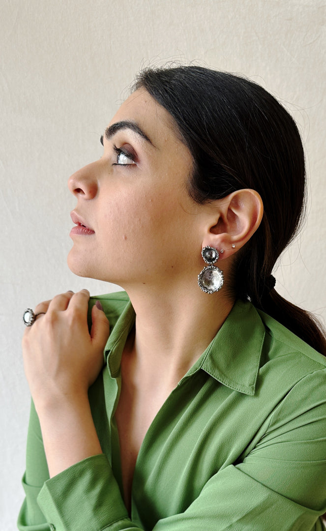 COMET EARRINGS - BLACK