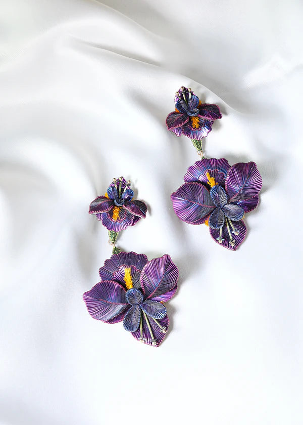 IRIS GRAND DUO EARRING - PURPLE