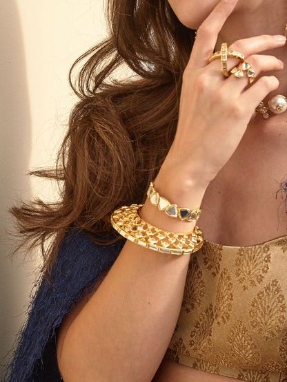 Inayat Mirror Gold Statement Cuff