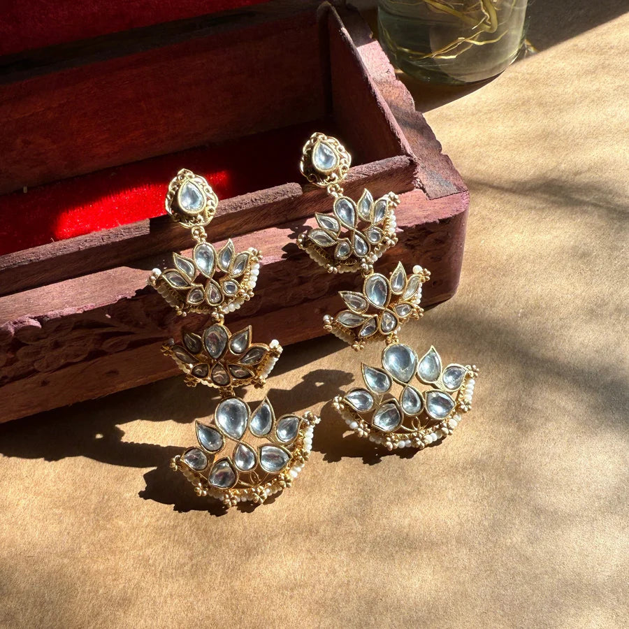 Kamal Polki Dangler Earrings