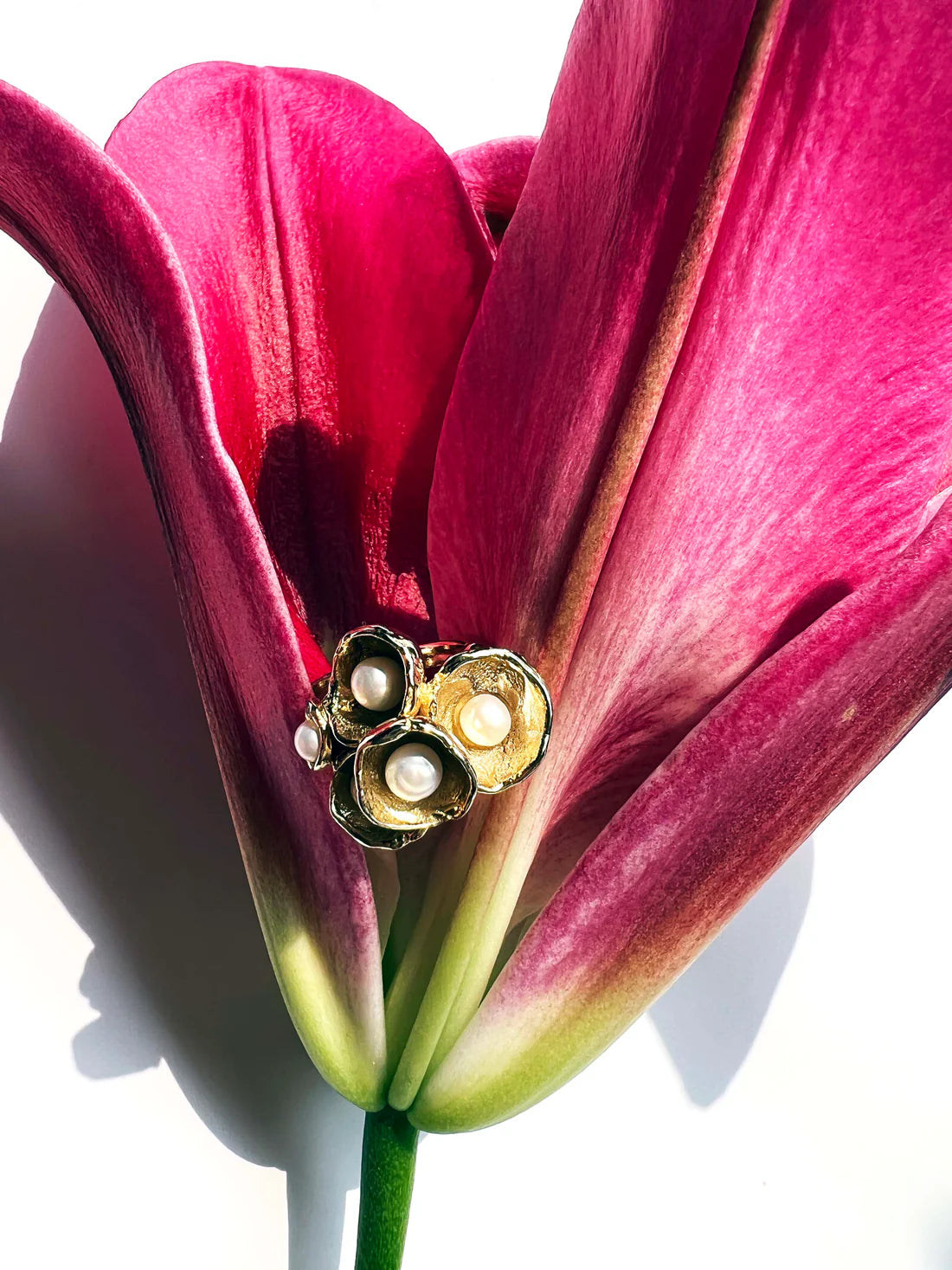 Keshi Pearl Barnacle Ring