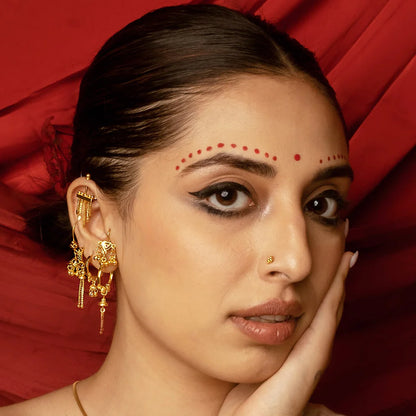 Kinkini Jhumki Earrings 18k Gold Plated