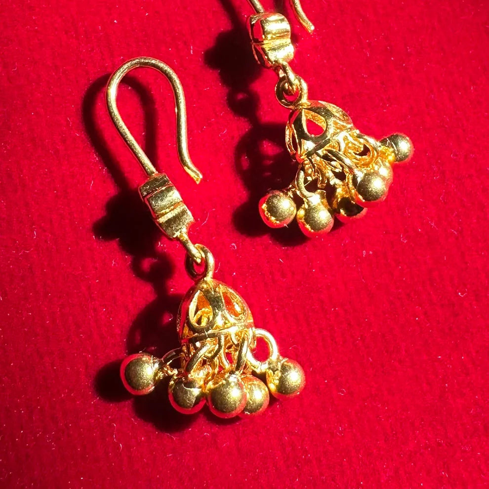 Kinkini Jhumki Earrings 18k Gold Plated