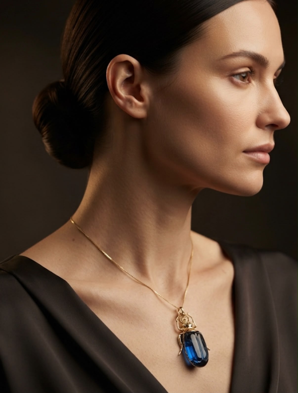 Kogane Sapphire Beetle Pendant