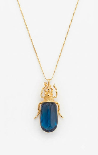 Kogane Sapphire Beetle Pendant