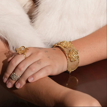 Lace Bloom Bracelet Cuff