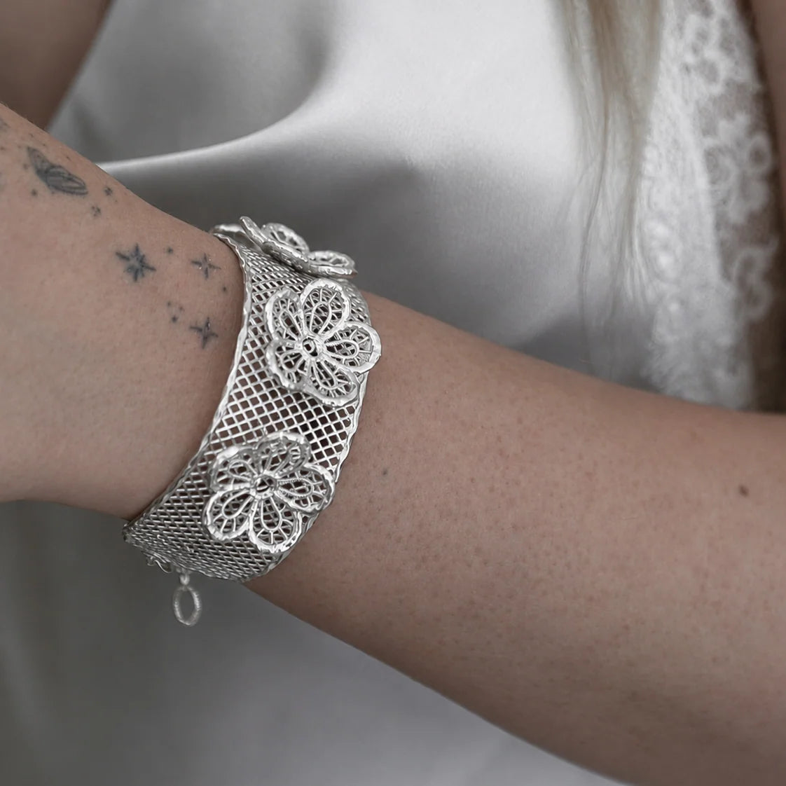 Lace Bloom Bracelet Cuff