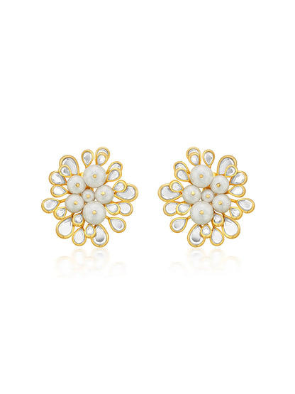 Limelight Cluster Of Pearls Statement Stud Earrings