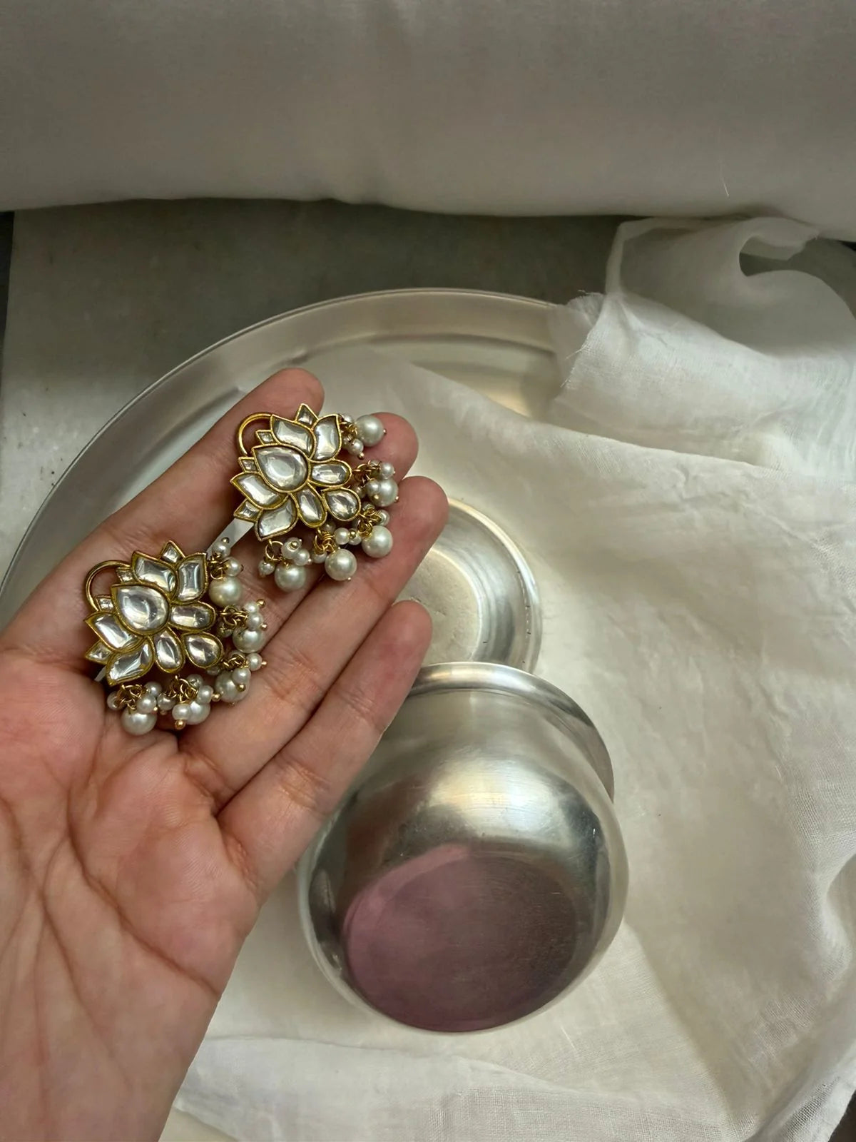 Lotus earrings